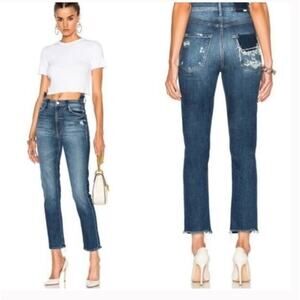 Mother Superior Sz 25 The Dazzler Shift Jeans In Your Treat Or Mine Wash